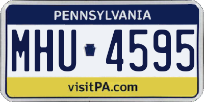 PA license plate MHU4595