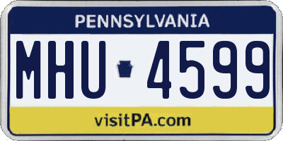 PA license plate MHU4599