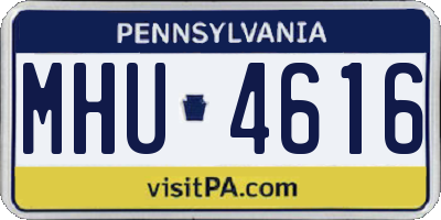 PA license plate MHU4616