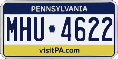 PA license plate MHU4622
