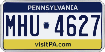 PA license plate MHU4627