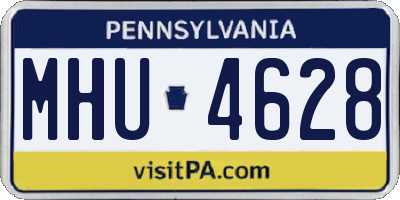 PA license plate MHU4628