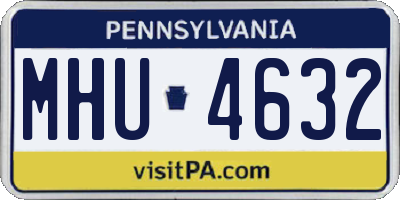 PA license plate MHU4632