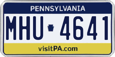 PA license plate MHU4641