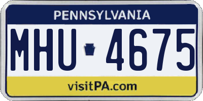 PA license plate MHU4675