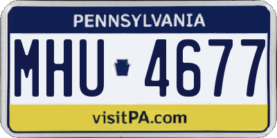 PA license plate MHU4677