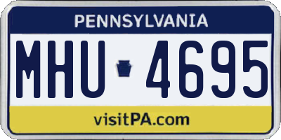 PA license plate MHU4695