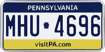 PA license plate MHU4696