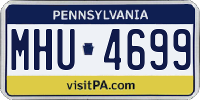 PA license plate MHU4699
