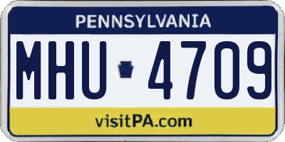 PA license plate MHU4709
