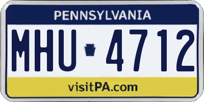 PA license plate MHU4712