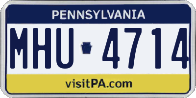 PA license plate MHU4714