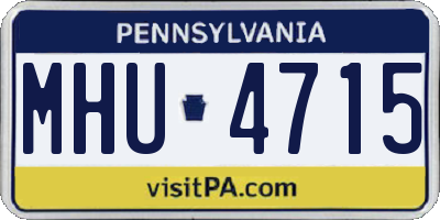 PA license plate MHU4715