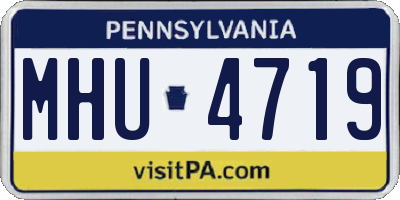 PA license plate MHU4719