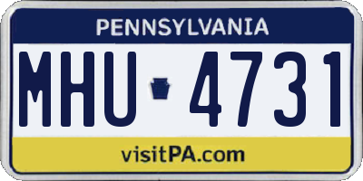 PA license plate MHU4731