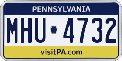 PA license plate MHU4732