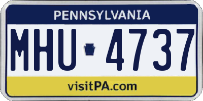 PA license plate MHU4737