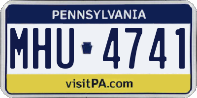 PA license plate MHU4741