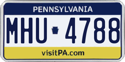PA license plate MHU4788