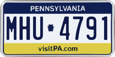 PA license plate MHU4791