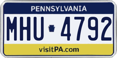 PA license plate MHU4792