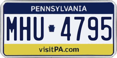 PA license plate MHU4795