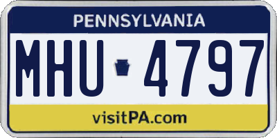 PA license plate MHU4797