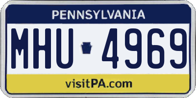 PA license plate MHU4969
