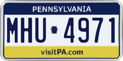 PA license plate MHU4971