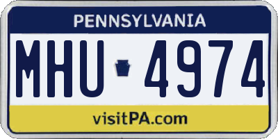 PA license plate MHU4974