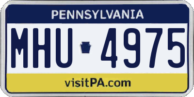 PA license plate MHU4975