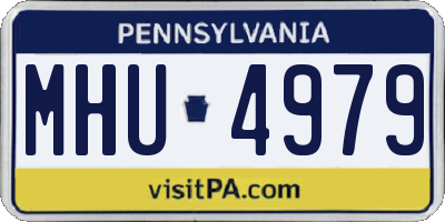 PA license plate MHU4979