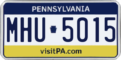 PA license plate MHU5015
