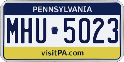 PA license plate MHU5023