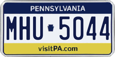 PA license plate MHU5044