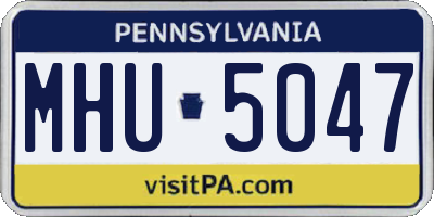 PA license plate MHU5047