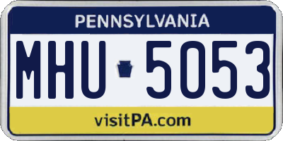 PA license plate MHU5053