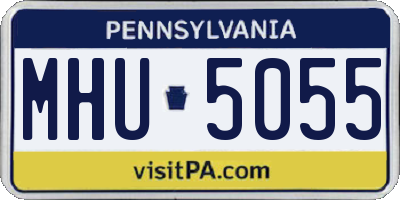 PA license plate MHU5055