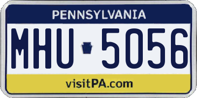 PA license plate MHU5056