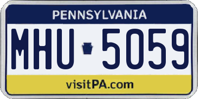 PA license plate MHU5059