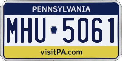 PA license plate MHU5061