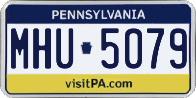 PA license plate MHU5079