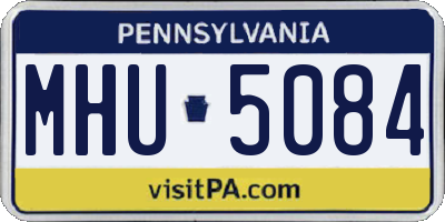 PA license plate MHU5084