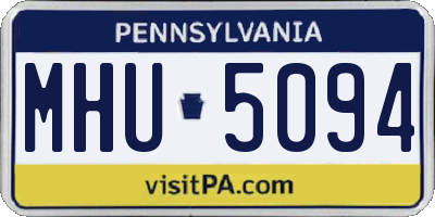 PA license plate MHU5094