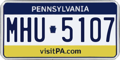 PA license plate MHU5107