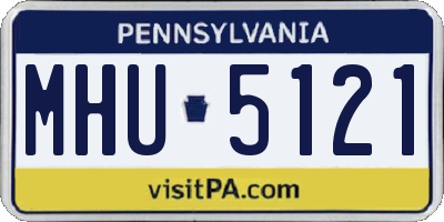 PA license plate MHU5121