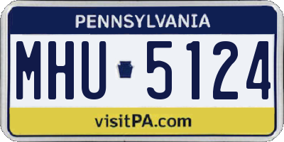 PA license plate MHU5124