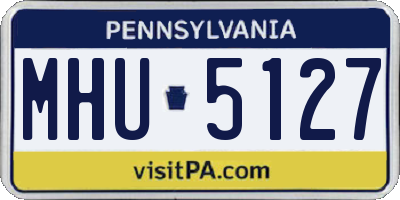 PA license plate MHU5127