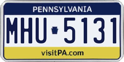 PA license plate MHU5131