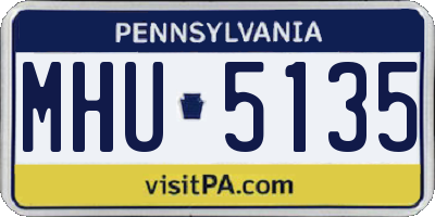 PA license plate MHU5135